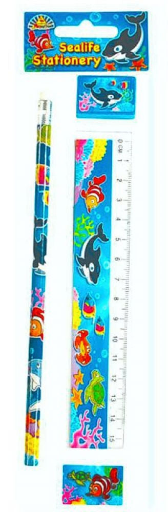 Sealife Stationery Set - 4 Piece