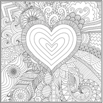 Peace Love Advanced Colouring Book - Single Assorted