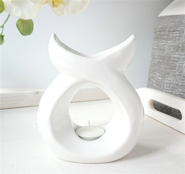 White Serenity Ceramic Wax Burner Melter