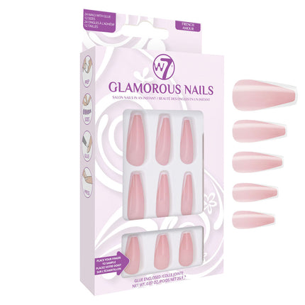 W7 Cosmetics Glamorous False Nails - French Amour