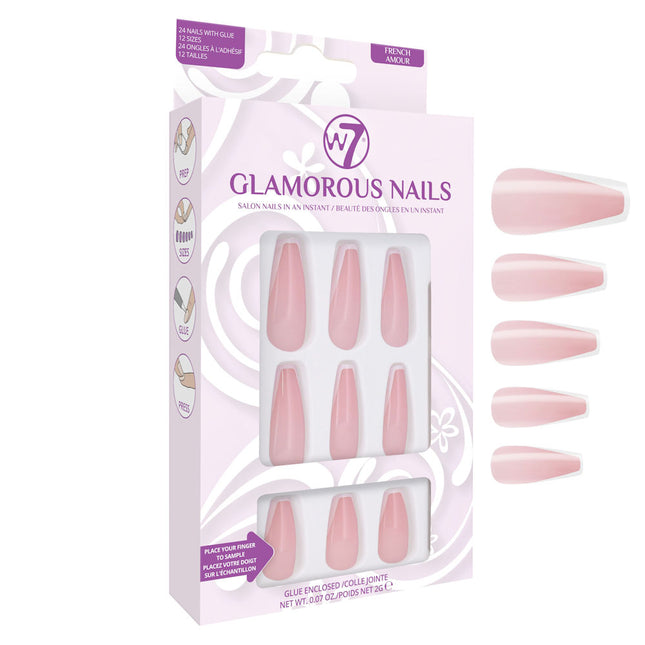 W7 Cosmetics Glamorous False Nails - French Amour