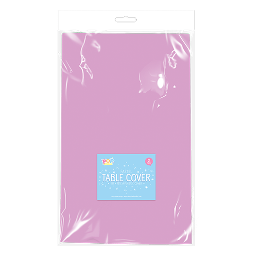 Purple Pastel Plastic Tablecloths - 121cm x 121cm 2 Pack