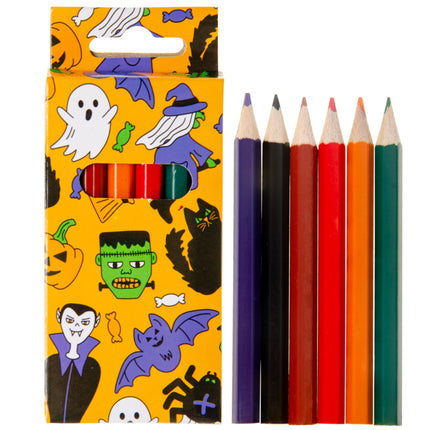 Halloween Halfsize Colouring Pencils - 6 Pack