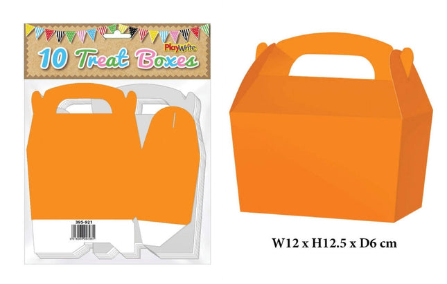 Orange Treat Boxes - 10 Pack