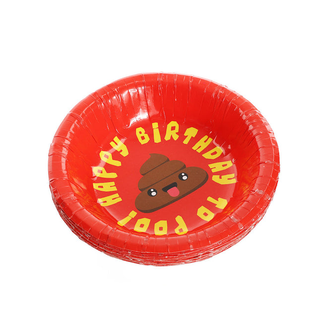 Emoji Poo Paper Party Bowls - 16 Pack