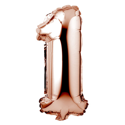 Large Rose Gold Foil "Number 1" Balloon – 34 Inch