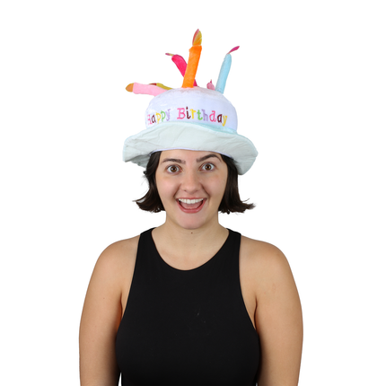 Adult Light Up Happy Birthday Hat - Blue