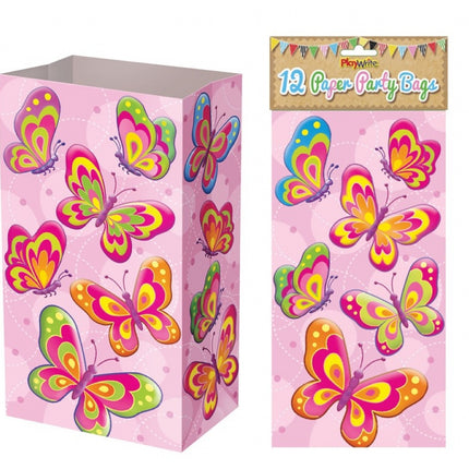 Butterfly Paper Bags - 12 Pack