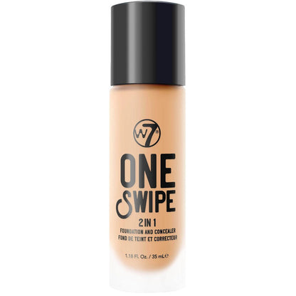 W7 Cosmetics One Swipe 2 In1 Foundation & Concealer Early Tan - Medium Coverage Natural Finish Long Lasting