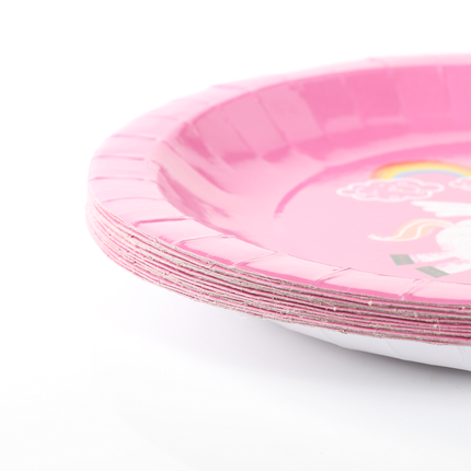 Unicorn Paper 9" Party Plates - 16 Pack