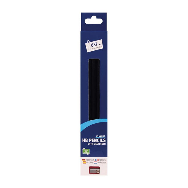 10 HB Pencils & Sharpener