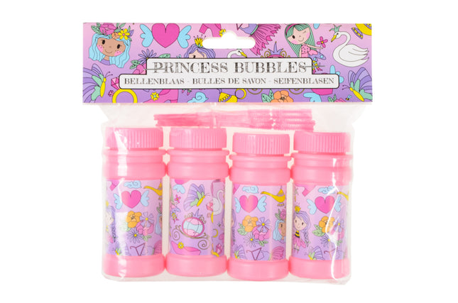 Princess Bubble Tubs & Blowers - 4 Pack