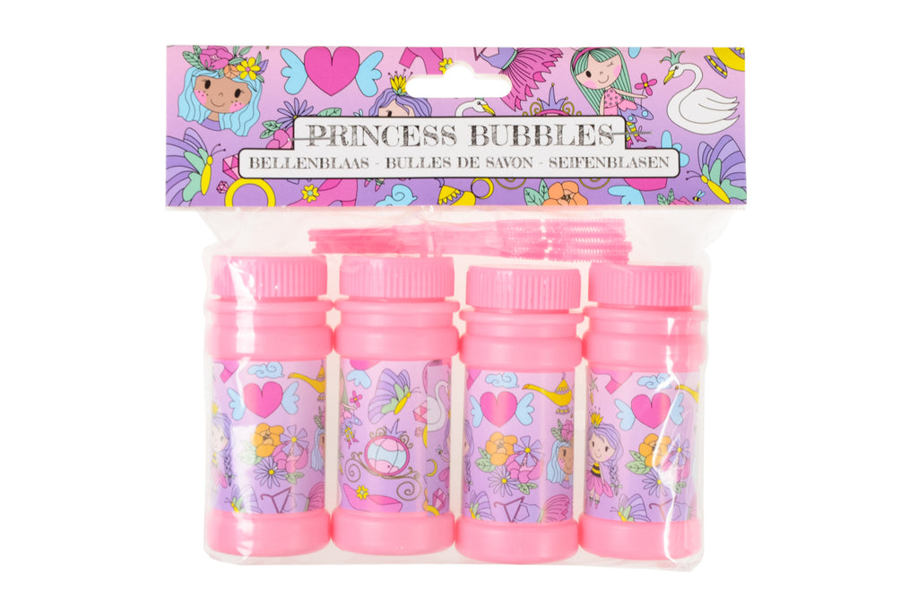 4 Princess Bubble Tubs & Blowers (Pack)