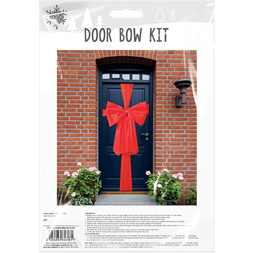 Christmas Festive Door Bow Kit - Red