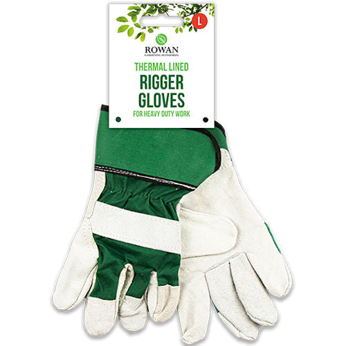 Thermal Lined Rigger Gloves - 26.5cm x 14.5cm Faux Suede Warm and Durable Hand Protection