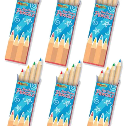 Half Size 4 Colour Pencils - 6 Pack