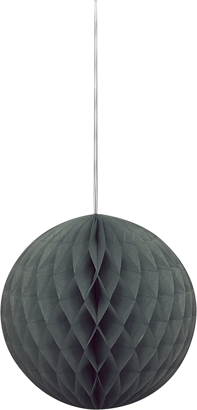 Black 8" Honeycomb Ball Decoration
