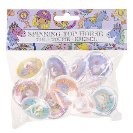 Horse Spinning Tops - 12 Pack