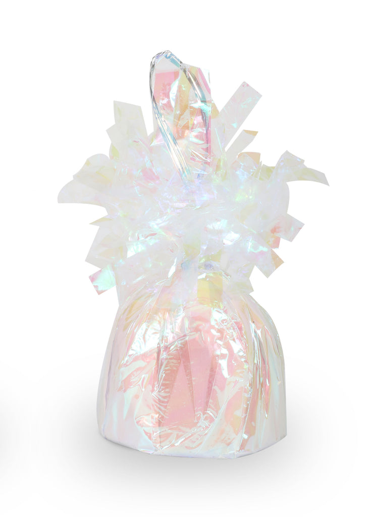 Large Iridescent Foil Balloon Weight – Balloon Anchor Shiny Weighted Decorative Base Parties Celebrations