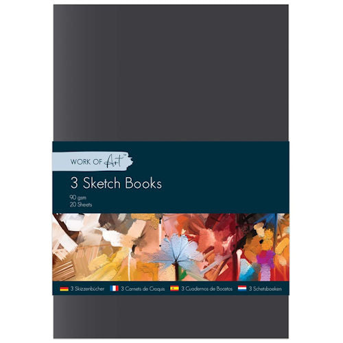 Sketch Exercise Books - 3 Pack 90gsm 20 Sheets