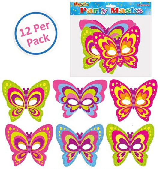 12 Cardboard Butterfly Masks