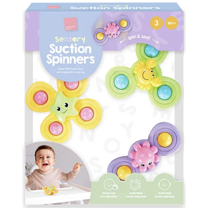 3 Kids Sensory Suction Spinners