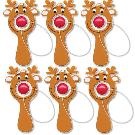 Reindeer Paddle Bat Game - 6 Pack