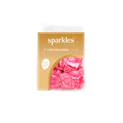 Pearlised Blush Pink 7" Latex Balloons – 50 Pack
