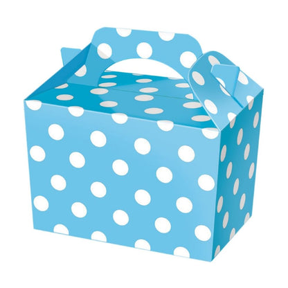 10 Blue Polka Dot Boxes