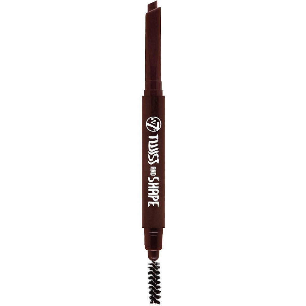 W7 Cosmetics Twist & Shape Eyebrow Crayon Dark Brown - Shaping Liner Definition Brows Brush