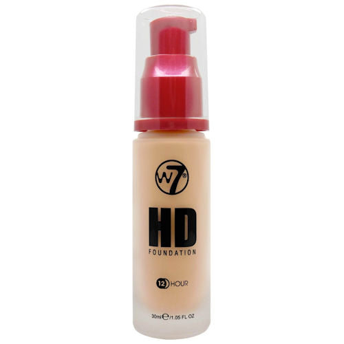 W7 Cosmetics HD Foundation Tan - Liquid Pump Face Buildable Smooth Application