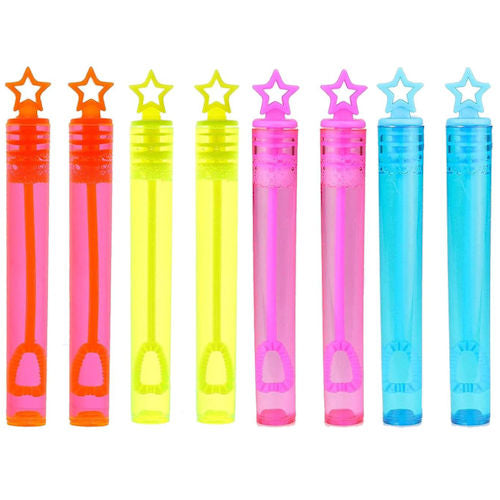 Mini Star Bubble Tubes - 8 Pack Fun Festive Party Favours Kids Events