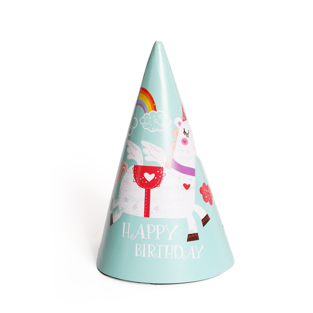 Unicorn Paper Party Hats - 12 Pack