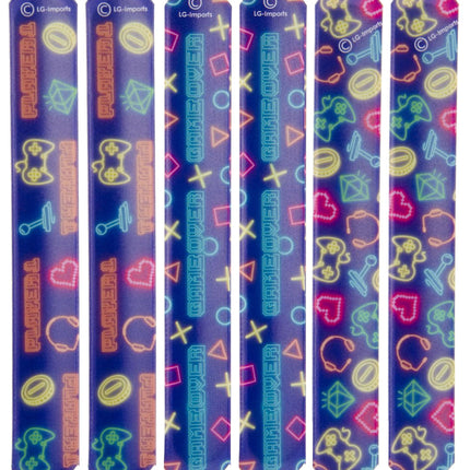 Gamer Slap Bracelets - 6 Pack
