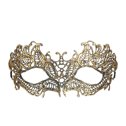 Adult Metallic Lace Mask - Gold