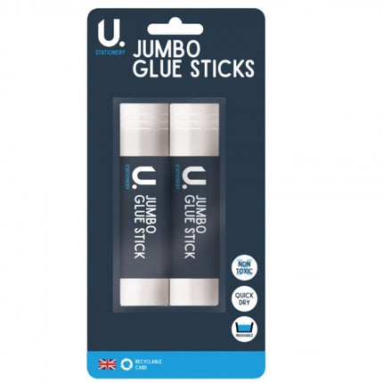 2 Jumbo Quick Dry Glue Sticks