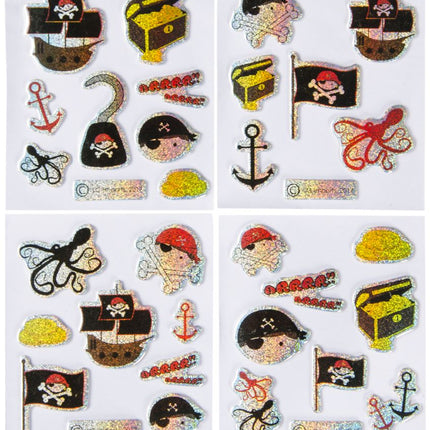 Pirate Metallic Shiny Sticker Sheet - Single