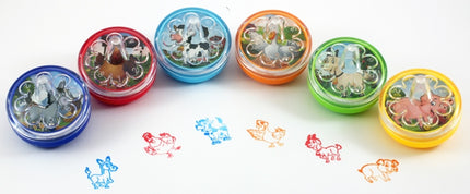 Farm Spinning Top Stampers - 6 Pack