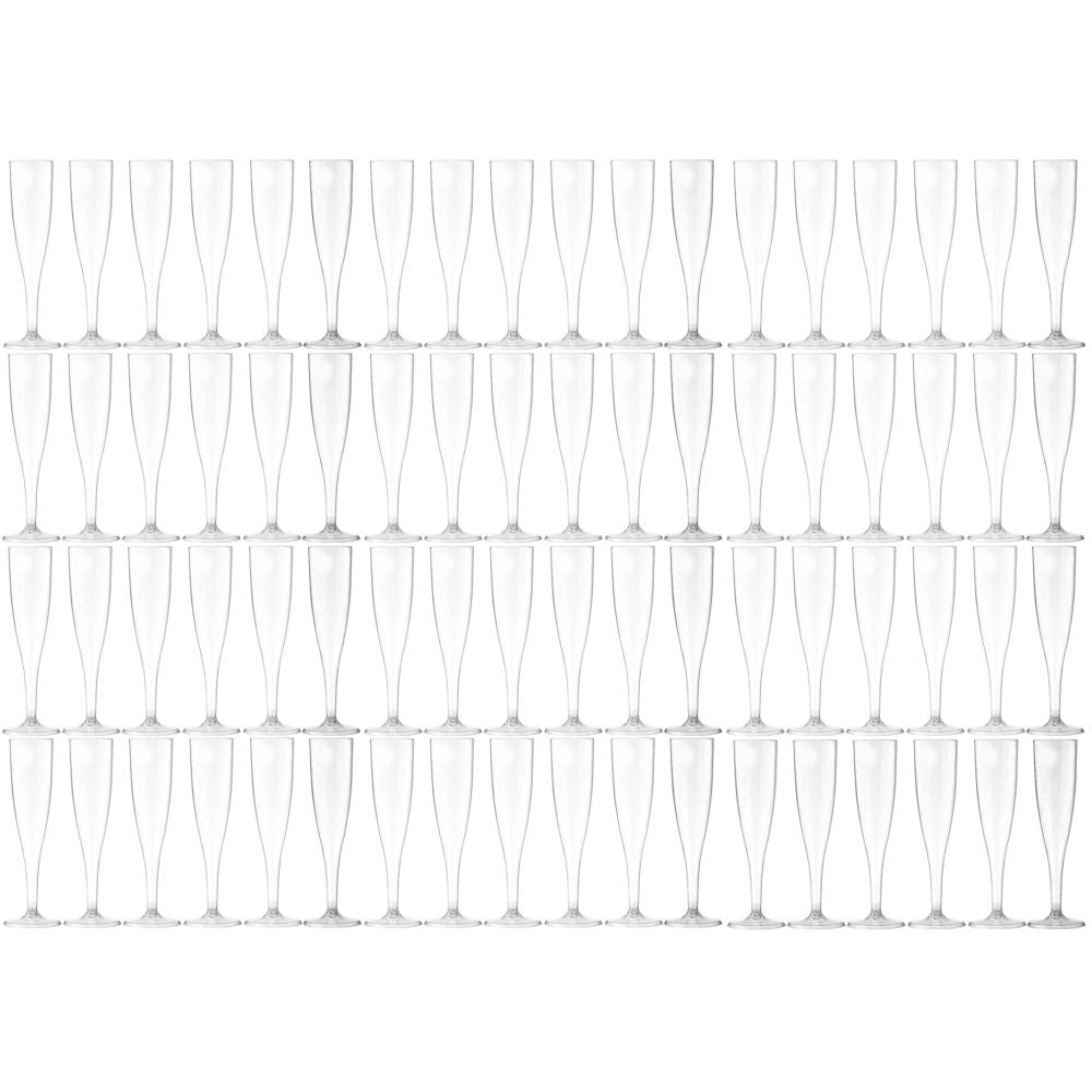 Disposable Champagne Glasses - 72 Pack