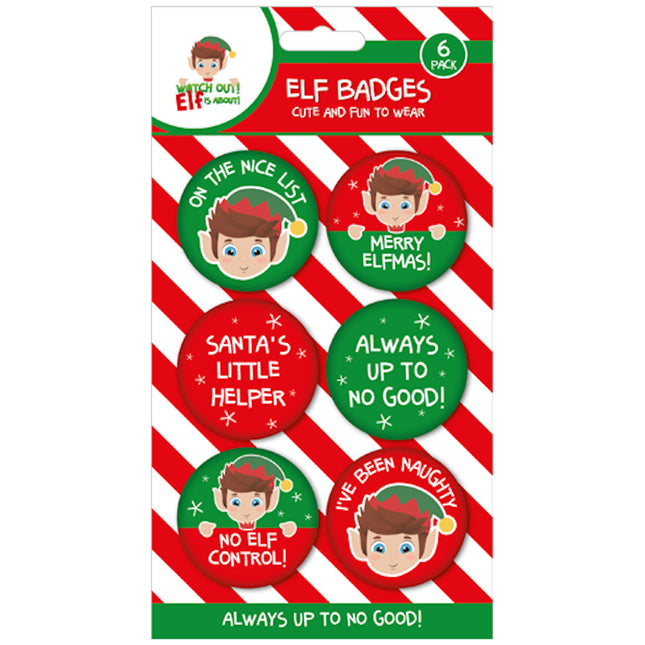 Elf Badges - 6 Pack