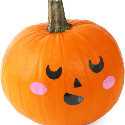 Pumpkin Vinyl Face Stickers - 10 Pack