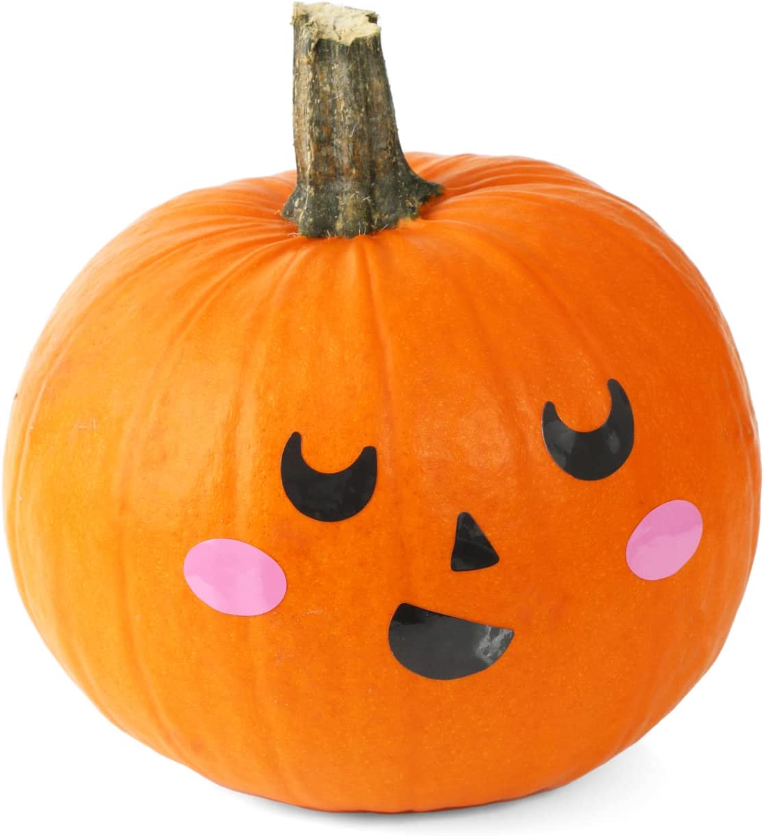 10 Pumpkin Vinyl Face Stickers (Pack) – Assorted Designs Peel and Stick Decorating Pumpkins Halloween Crafts Party Activities