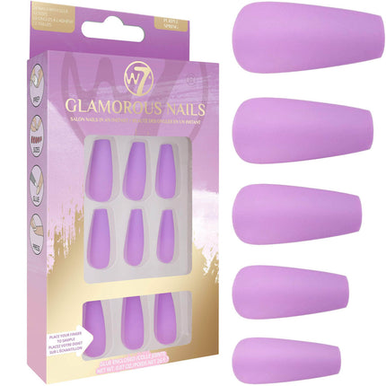 W7 Cosmetics Glamorous False Nails - Purple Spring