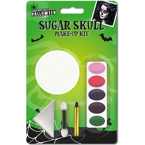 Halloween Character Face Paint Make Up Kit - Sugar Skull Skeleton