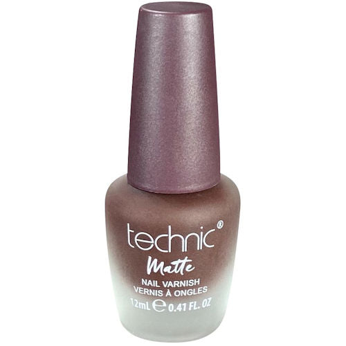 Technic Cosmetics Matte No Shine Nail Polish Natural Nude Dark - Matte Cocoa