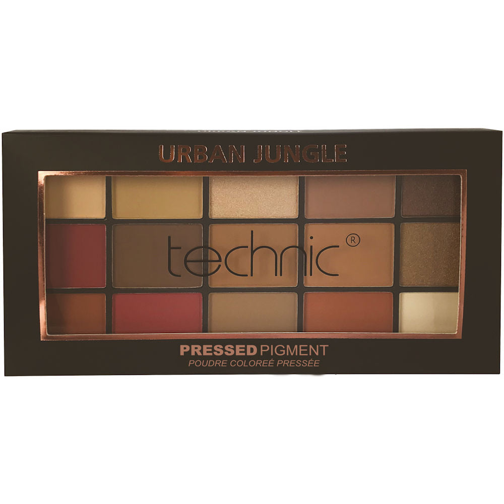 Technic Cosmetics 15 Colour Eyeshadow Palette BAS5-3 Urban Jungle - Makeup Beauty Glamour Vibrant Shades Palette