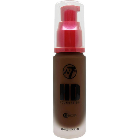 W7 Cosmetics HD Liquid Pump Face Foundation - Cocoa