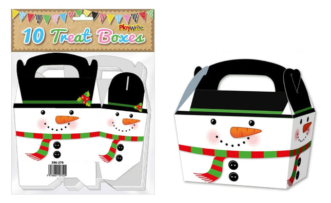 Snowman Treat Boxes - 10 Pack