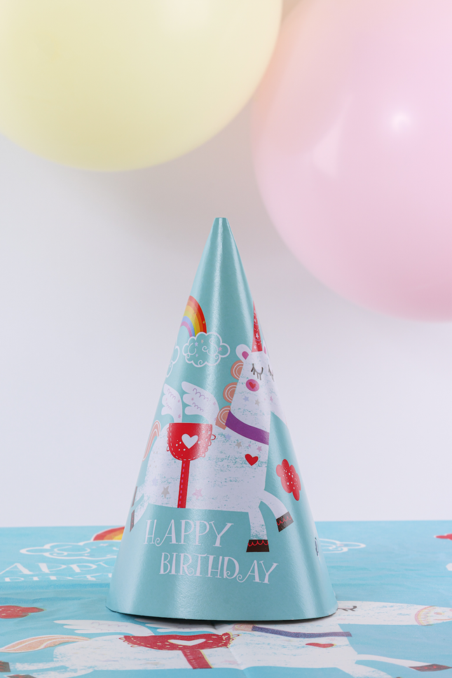 Unicorn Paper Party Hats - 12 Pack