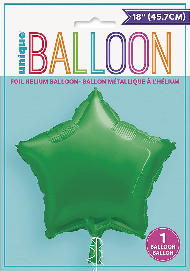 Emerald Green 18" Star Foil Balloon